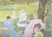 Theo Van Rysselberghe Family in an Orchard (nn02) France oil painting artist